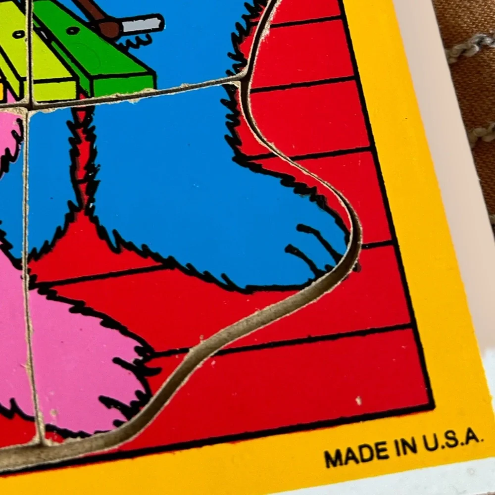 Vintage Muppets Three Honkers Made In The USA 11 Piece Wood Puzzle